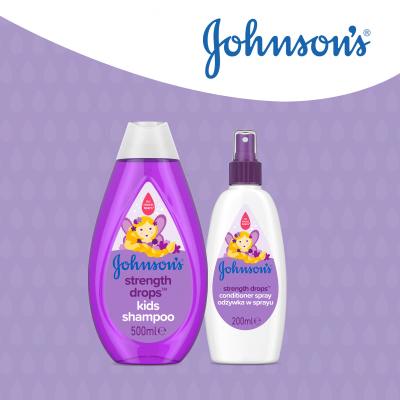 Johnson´s Strength Drops Kids Conditioner Spray Hajkondicionáló gyermekeknek 200 ml