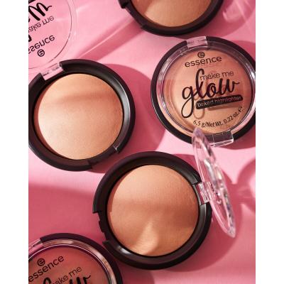 Essence Make Me Glow Baked Highlighter Highlighter nőknek 6,5 g Változat 10 It´s Glow Time