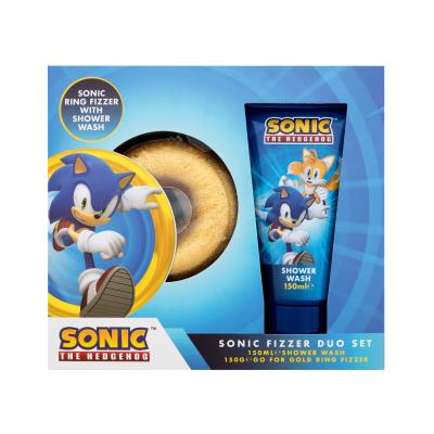 Sonic The Hedgehog Bath Fizzer Duo Set Ajándékcsomagok fürdőbomba 150 g + Sonic´s Speedy tusfürdő 150 ml