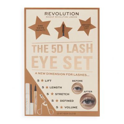 Makeup Revolution London 5D Lash Eye Set Ajándékcsomagok 5D Lash szempillaspirál 14 ml + Renaissance Flick szemhéjtus 0,8 g Black + szempillagöndörítő