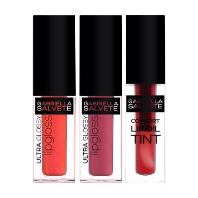 Gabriella Salvete Ultra Glossy Lipgloss &amp; Lip Oil Set Ajándékcsomagok Ultra Glossy Lipgloss szájfény 4 ml 05 + Ultra Glossy Lipgloss szájfény 4 ml 03 + Lip Oil Tint ajakolaj 2,7 ml 03