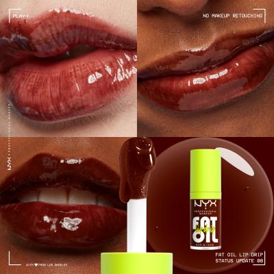 NYX Professional Makeup Fat Oil Lip Drip Ajakolaj nőknek 4,8 ml Változat 08 Status Update