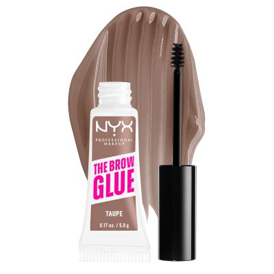 NYX Professional Makeup The Brow Glue Instant Brow Styler Szemöldökformázó zselé és pomádé nőknek 5 g Változat 02 Taupe