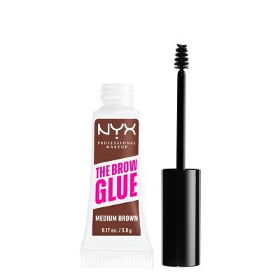 NYX Professional Makeup The Brow Glue Instant Brow Styler Szemöldökformázó zselé és pomádé nőknek 5 g Változat 03 Medium Brown