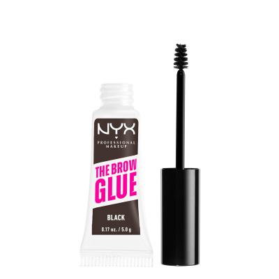 NYX Professional Makeup The Brow Glue Instant Brow Styler Szemöldökformázó zselé és pomádé nőknek 5 g Változat 05 Black