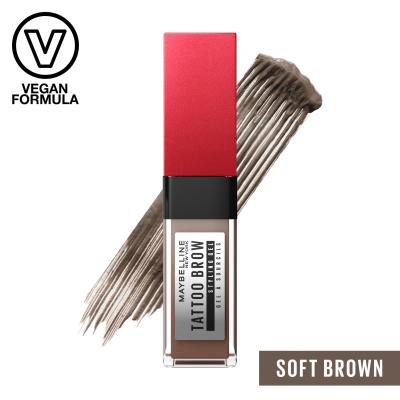 Maybelline Tattoo Brow 36H Styling Gel Szemöldökformázó zselé és pomádé nőknek 6 ml Változat 255 Soft Brown