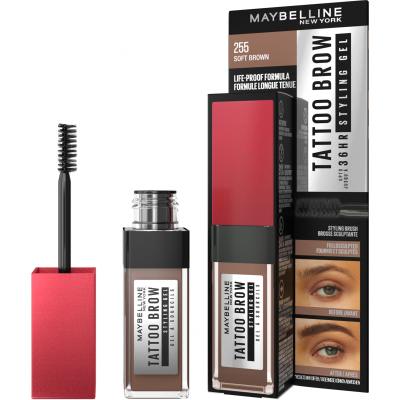 Maybelline Tattoo Brow 36H Styling Gel Szemöldökformázó zselé és pomádé nőknek 6 ml Változat 255 Soft Brown