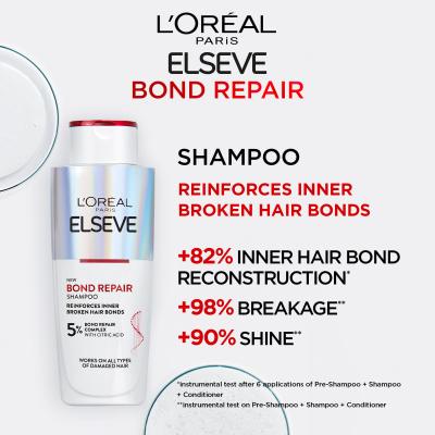 L&#039;Oréal Paris Elseve Bond Repair Shampoo Sampon nőknek 200 ml