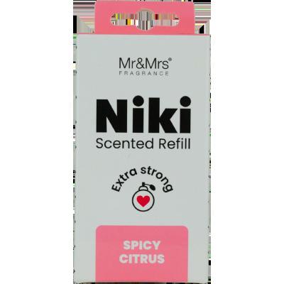 Mr&amp;Mrs Fragrance Niki Refill Spicy Citrus Autóillatosító Refill 1 db