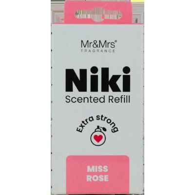 Mr&amp;Mrs Fragrance Niki Refill Miss Rose Autóillatosító Refill 1 db