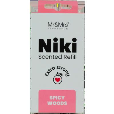 Mr&amp;Mrs Fragrance Niki Refill Spicy Woods Autóillatosító Refill 1 db