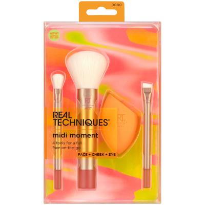 Real Techniques Midi Moment Brush + Sponge Set Sminkecset nőknek Szett