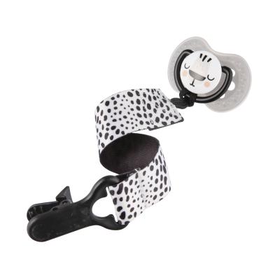 LOVI Salt&amp;Pepper Soother Clip With Ribbon Cumilánc gyermekeknek 1 db