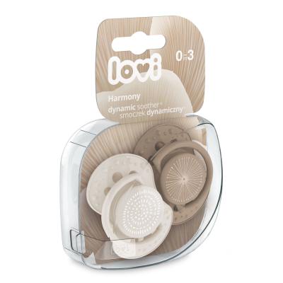 LOVI Harmony Dynamic Soother Girl 0-3m Cumi gyermekeknek 2 db