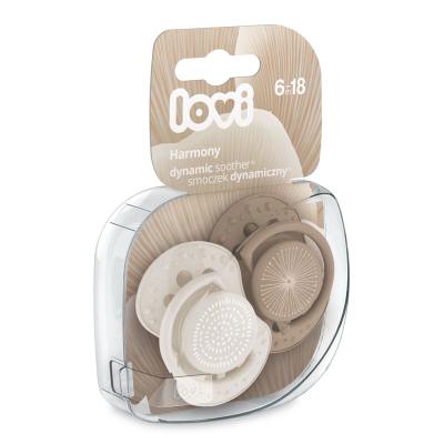 LOVI Harmony Dynamic Soother Girl 6-18m Cumi gyermekeknek 2 db