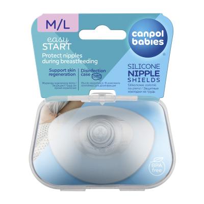 Canpol babies Easy Start Silicone Nipple Shields M/L Melltartóbetét nőknek 2 db