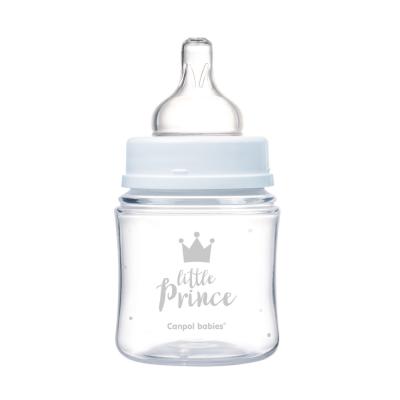 Canpol babies Royal Baby Easy Start Anti-Colic Bottle Little Prince 0m+ Cumisüveg gyermekeknek 120 ml