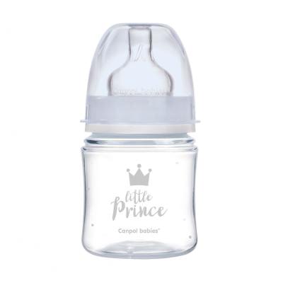 Canpol babies Royal Baby Easy Start Anti-Colic Bottle Little Prince 0m+ Cumisüveg gyermekeknek 120 ml