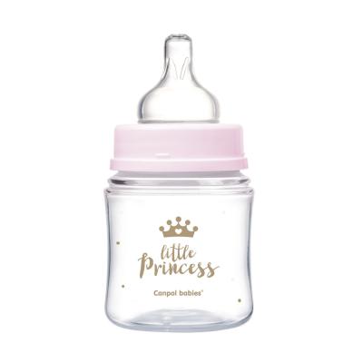 Canpol babies Royal Baby Easy Start Anti-Colic Bottle Little Princess 0m+ Cumisüveg gyermekeknek 120 ml