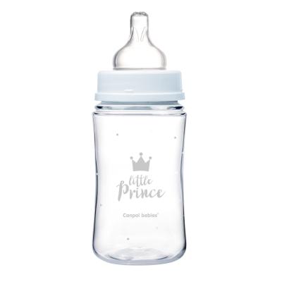 Canpol babies Royal Baby Easy Start Anti-Colic Bottle Little Prince 3m+ Cumisüveg gyermekeknek 240 ml