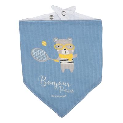 Canpol babies Bonjour Paris Muslin Bib Blue Előke gyermekeknek 2 db