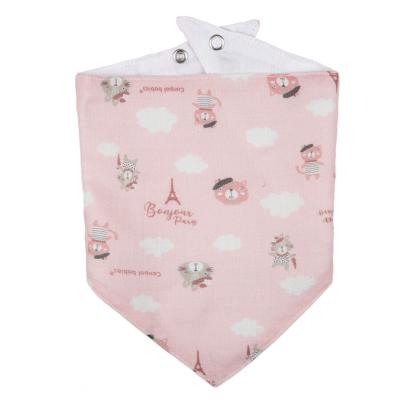 Canpol babies Bonjour Paris Muslin Bib Pink Előke gyermekeknek 2 db