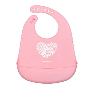 Canpol babies Pastels Silicone Bib Pink Előke gyermekeknek 1 db