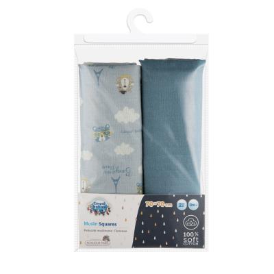 Canpol babies Bonjour Paris Muslin Squares Diapers Blue Textilpelenka gyermekeknek 2 db