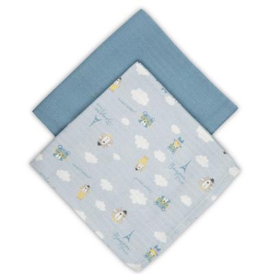 Canpol babies Bonjour Paris Muslin Squares Diapers Blue Textilpelenka gyermekeknek 2 db