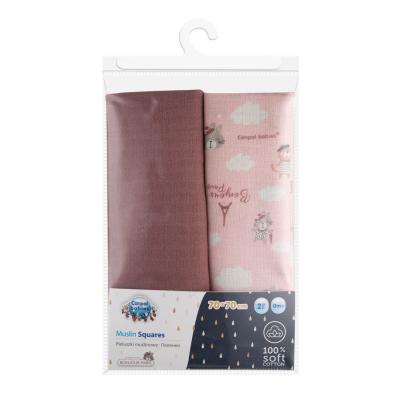 Canpol babies Bonjour Paris Muslin Squares Diapers Pink Textilpelenka gyermekeknek 2 db