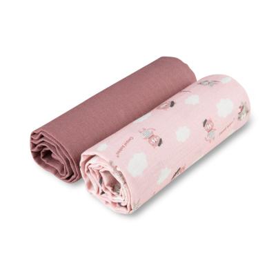 Canpol babies Bonjour Paris Muslin Squares Diapers Pink Textilpelenka gyermekeknek 2 db