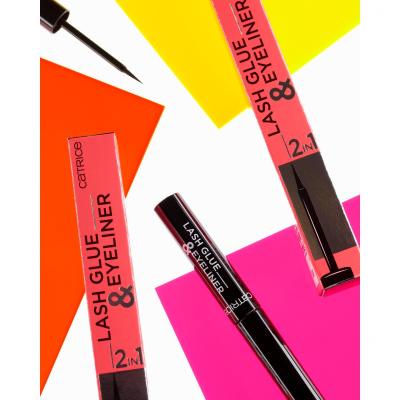 Catrice Lash Glue &amp; Eyeliner Műszempilla-ragasztó nőknek 1,7 ml Változat 010 Strong Black