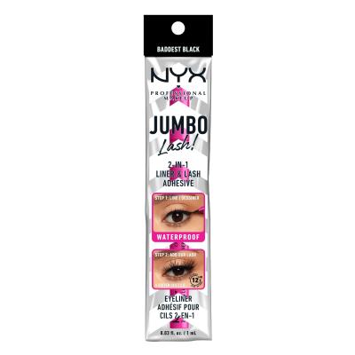 NYX Professional Makeup Jumbo Lash! 2in1 Liner &amp; Lash Adhesive Szemhéjtus nőknek 1 ml Változat 01 Black