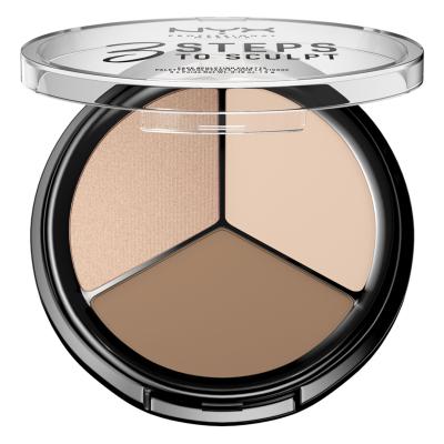 NYX Professional Makeup 3 Steps To Sculpt Kontúrozó paletta nőknek 15 g Változat 01 Fair