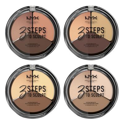 NYX Professional Makeup 3 Steps To Sculpt Kontúrozó paletta nőknek 15 g Változat 01 Fair