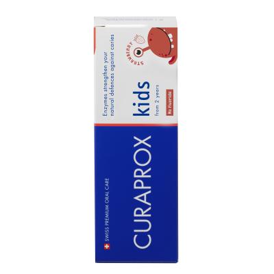 Curaprox Kids Strawberry Toothpaste No Fluoride 2+ Fogkrém gyermekeknek 60 ml