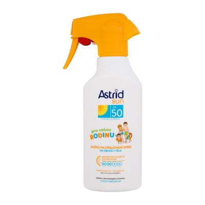 Astrid Sun Family Milk Spray SPF50 Fényvédő készítmény testre 270 ml