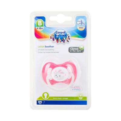 Canpol babies Bunny &amp; Company Latex Soother Pink 6-18m Cumi gyermekeknek 1 db