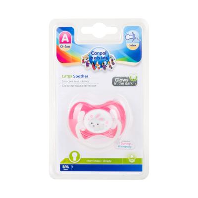 Canpol babies Bunny &amp; Company Latex Soother Pink 0-6m Cumi gyermekeknek 1 db