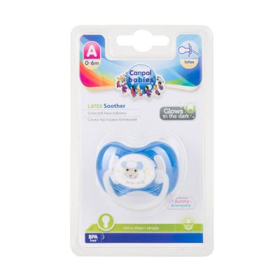 Canpol babies Bunny &amp; Company Latex Soother Blue 0-6m Cumi gyermekeknek 1 db