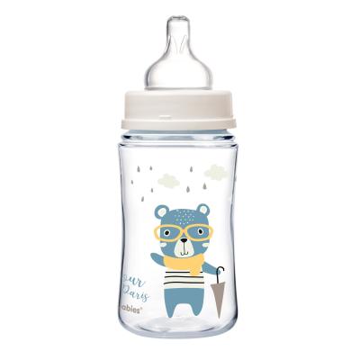 Canpol babies Bonjour Paris Easy Start Anti-Colic Bottle Blue 3m+ Cumisüveg gyermekeknek 240 ml