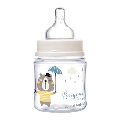 Canpol babies Bonjour Paris Easy Start Anti-Colic Bottle Blue 0m+ Cumisüveg gyermekeknek 120 ml