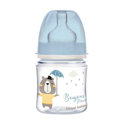 Canpol babies Bonjour Paris Easy Start Anti-Colic Bottle Blue 0m+ Cumisüveg gyermekeknek 120 ml