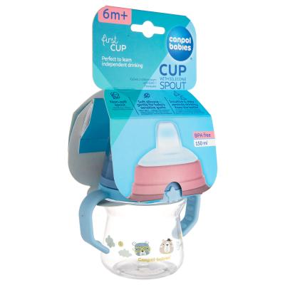 Canpol babies Bonjour Paris First Cup Blue 6m+ Kis bögre gyermekeknek 150 ml