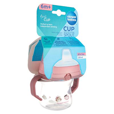 Canpol babies Bonjour Paris First Cup Pink 6m+ Kis bögre gyermekeknek 150 ml