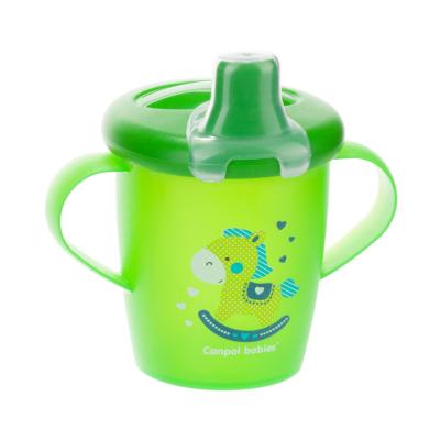 Canpol babies Toys Non-Spill Cup Green 9m+ Kis bögre gyermekeknek 250 ml