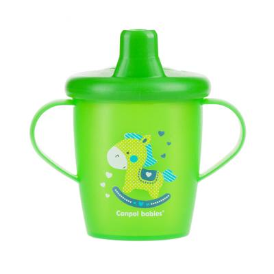 Canpol babies Toys Non-Spill Cup Green 9m+ Kis bögre gyermekeknek 250 ml