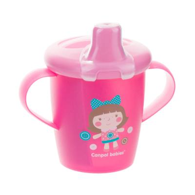 Canpol babies Toys Non-Spill Cup Pink 9m+ Kis bögre gyermekeknek 250 ml