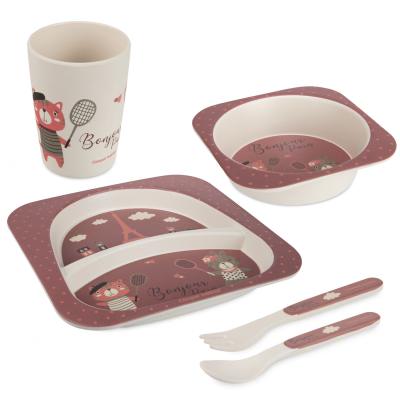 Canpol babies Bonjour Paris Tableware Set Red Edény gyermekeknek Szett