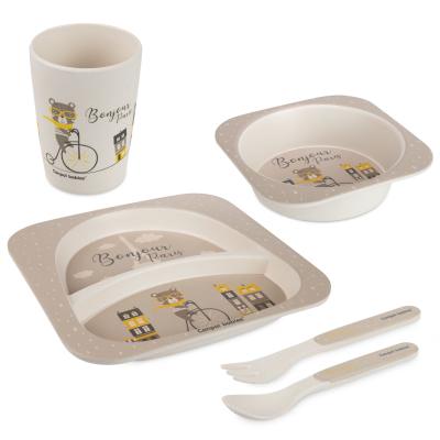 Canpol babies Bonjour Paris Tableware Set Beige Edény gyermekeknek Szett